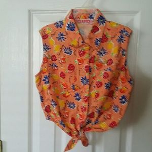 Red Rover Girls Tie Front Shirt